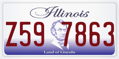 IL license plate Z597863