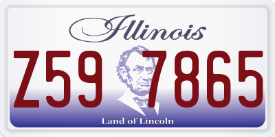 IL license plate Z597865