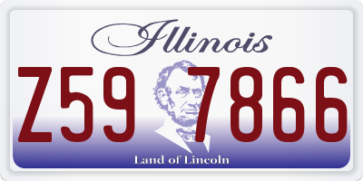 IL license plate Z597866