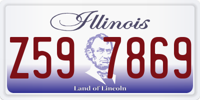 IL license plate Z597869