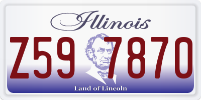 IL license plate Z597870