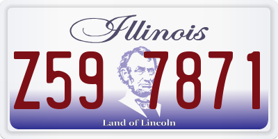 IL license plate Z597871