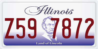 IL license plate Z597872