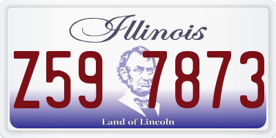 IL license plate Z597873