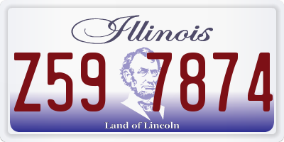IL license plate Z597874