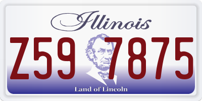 IL license plate Z597875