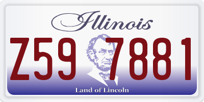 IL license plate Z597881