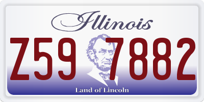 IL license plate Z597882