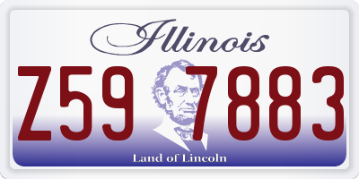 IL license plate Z597883