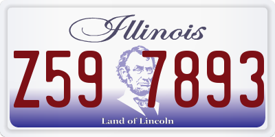 IL license plate Z597893