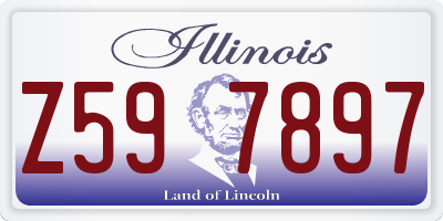IL license plate Z597897