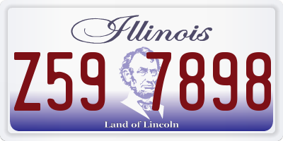 IL license plate Z597898