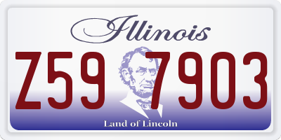 IL license plate Z597903