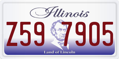 IL license plate Z597905