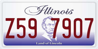IL license plate Z597907