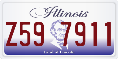 IL license plate Z597911