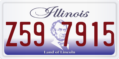 IL license plate Z597915
