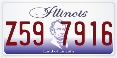 IL license plate Z597916