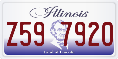 IL license plate Z597920