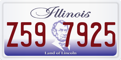 IL license plate Z597925