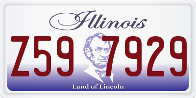 IL license plate Z597929