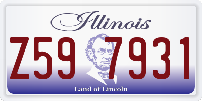 IL license plate Z597931