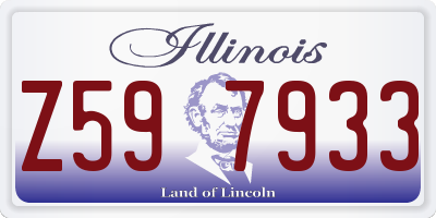 IL license plate Z597933