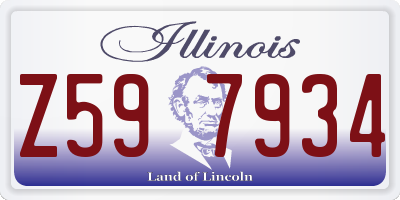 IL license plate Z597934