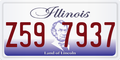 IL license plate Z597937