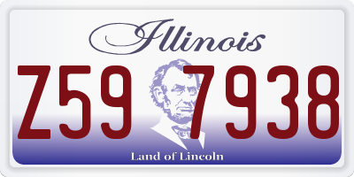 IL license plate Z597938