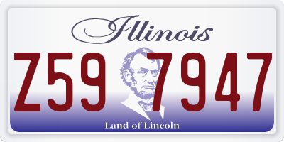 IL license plate Z597947