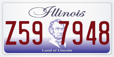 IL license plate Z597948