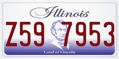 IL license plate Z597953