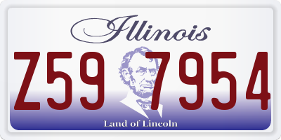 IL license plate Z597954