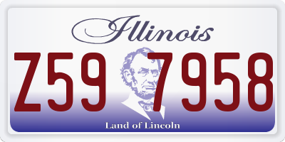 IL license plate Z597958
