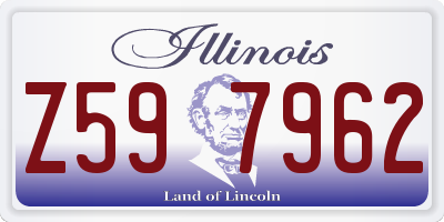IL license plate Z597962
