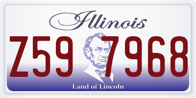 IL license plate Z597968