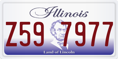 IL license plate Z597977
