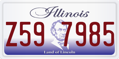 IL license plate Z597985