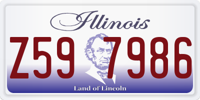 IL license plate Z597986