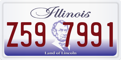 IL license plate Z597991