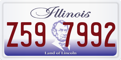 IL license plate Z597992