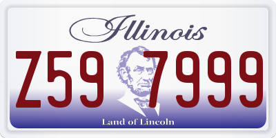 IL license plate Z597999