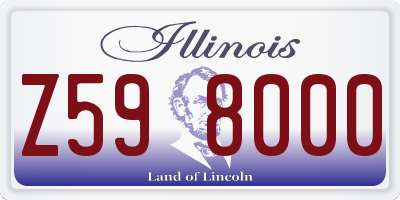 IL license plate Z598000