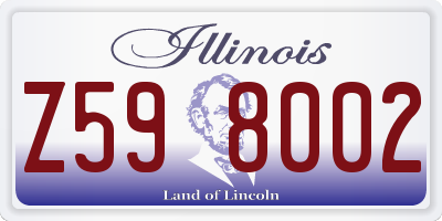 IL license plate Z598002