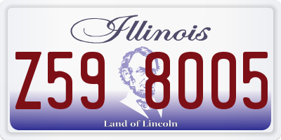 IL license plate Z598005