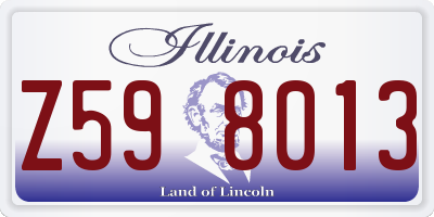 IL license plate Z598013