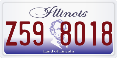 IL license plate Z598018