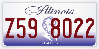 IL license plate Z598022