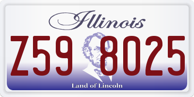IL license plate Z598025